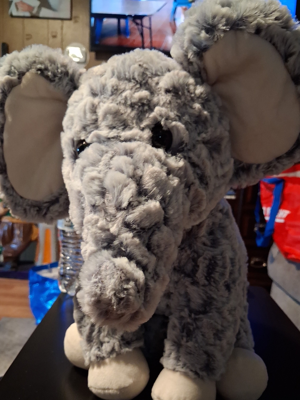 Plush Gray Elephant Stuffed Animal - Soft Cuddly Toy